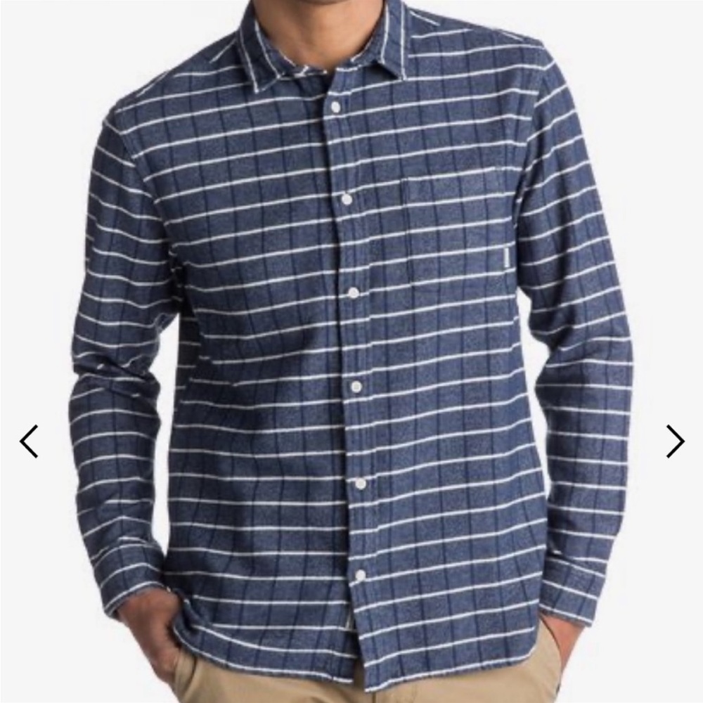Quicksilver Crossed Tide Modern Fit Shacket Shirt Sz L